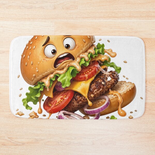 Item preview, Scared Burger Cartoon Character designed and sold by jgvisualarts.