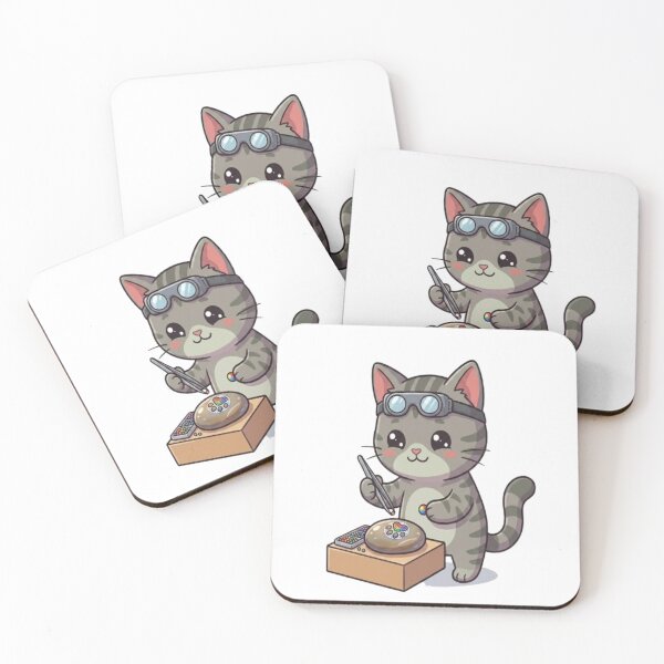Item preview, Cute Grey Cat Jewelry Artisan designed and sold by Ella_Sketch.