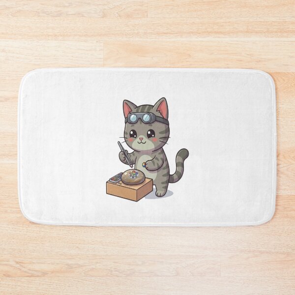 Item preview, Cute Grey Cat Jewelry Artisan designed and sold by Ella_Sketch.