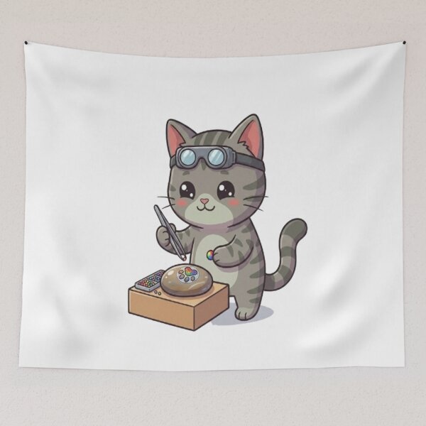 Item preview, Cute Grey Cat Jewelry Artisan designed and sold by Ella_Sketch.