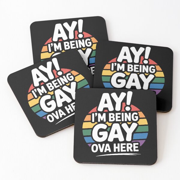 Item preview, Ay I'm Being Gay Ova Here Funny LGBTQ Pride Quote designed and sold by Say It With Ink.