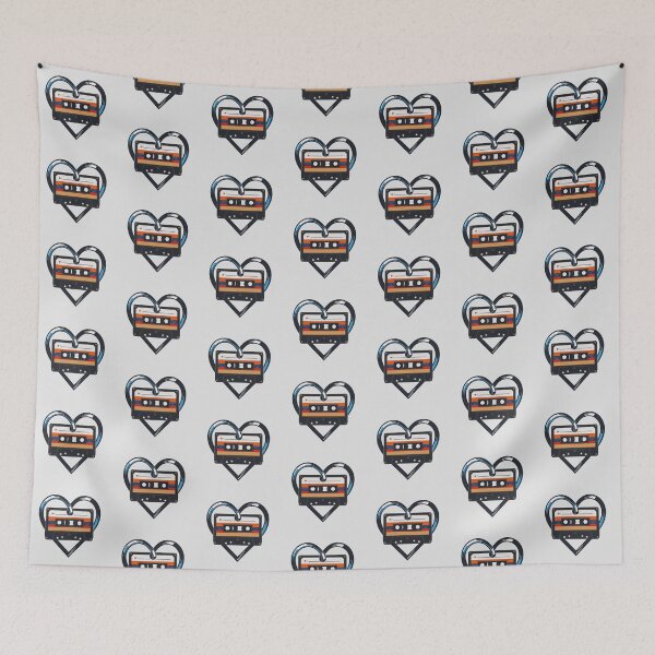 Item preview, Vintage Cassette Heart Retro 80s Music Mixtape designed and sold by IvoryArtDesign.