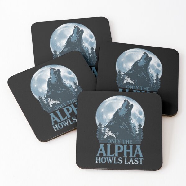 Item preview, Only The Alpha Howls Last Wolf Moon Night Art Print designed and sold by Sky-bully.