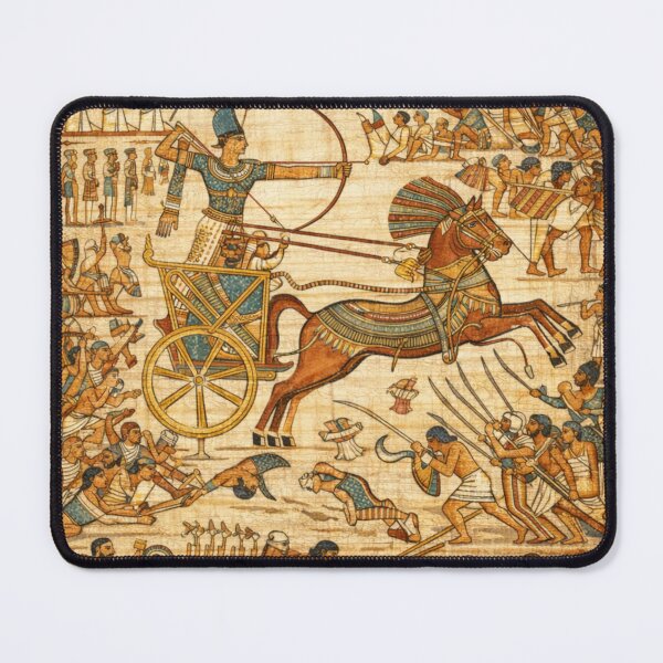 Item preview, Ancient Egyptian War Papyrus Art | Pharaoh Battle Scene Illustration designed and sold by Queen Cleopatra.