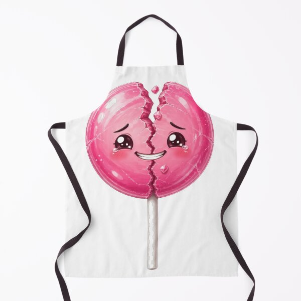 Item preview, Cute Cracked Kawaii Lollipop Sad Face designed and sold by jgvisualarts.
