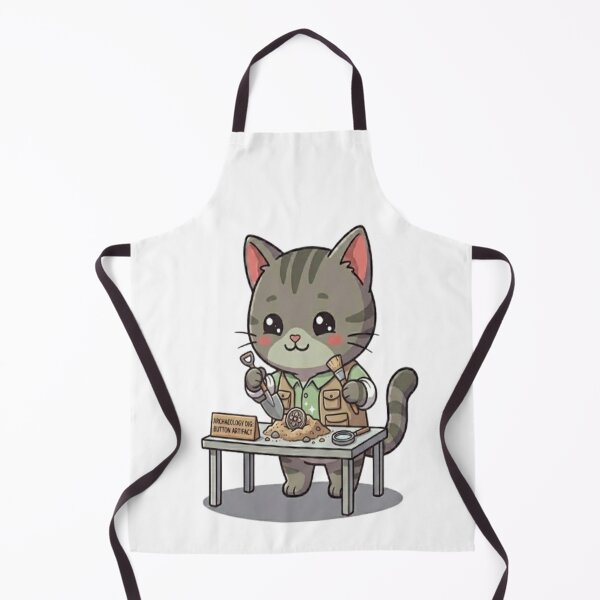 Item preview, Cute Grey Cat Archaeologist Dig designed and sold by Ella_Sketch.