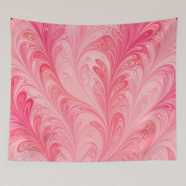Item preview, Pink - Marbled Feathers Pull Pattern designed and sold by shakespeare1212.