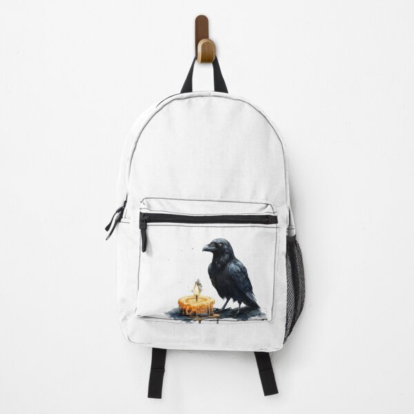 Item preview, Gothic Raven and Candlelight Watercolor Illustration designed and sold by HUTEND.