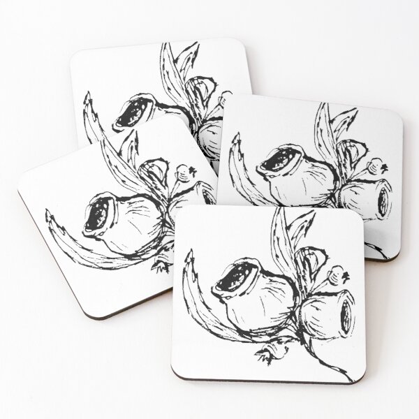 Item preview, Australian Gumnuts & Leaves Line Art – Native Botanical Illustration designed and sold by ArtwithKellie.