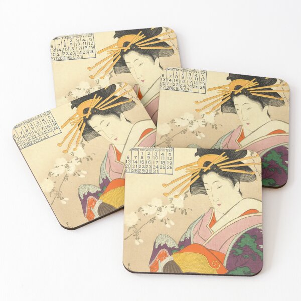 Item preview, 1910 Vintage Japanese Poster with a Geisha – Ukiyo-e Art Print designed and sold by Ukiyoe Spirit.