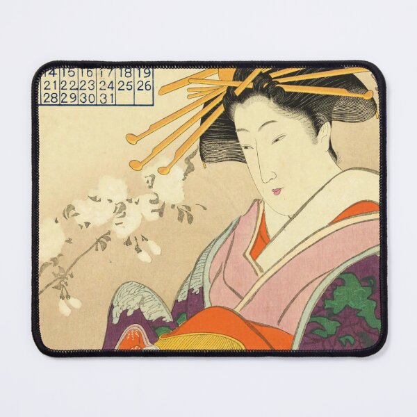 Item preview, 1910 Vintage Japanese Poster with a Geisha – Ukiyo-e Art Print designed and sold by Ukiyoe Spirit.