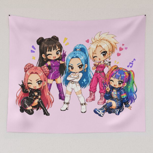Item preview, Éthos Chibi Anime Girl Group – Kawaii Idol Characters by Kikabum designed and sold by KIKABUM.
