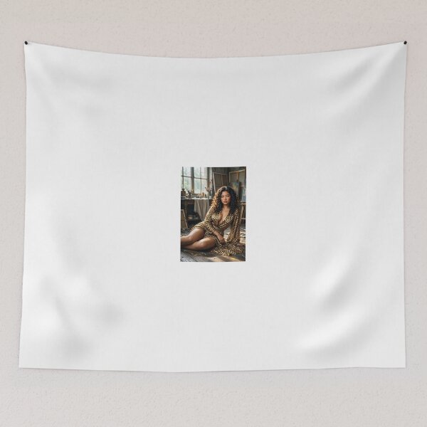 Item preview, Woman in Leopard Print Sitting in Art Studio designed and sold by CathryneDelamort.