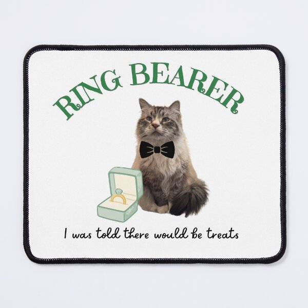 Item preview, Green Ring Bearer Cat designed and sold by Bevybites.