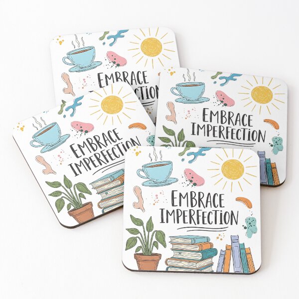 Item preview, Embrace Imperfection books and coffee cozy reader aesthetic designed and sold by SholoStudio.