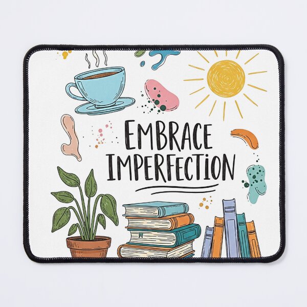 Item preview, Embrace Imperfection books and coffee cozy reader aesthetic designed and sold by SholoStudio.
