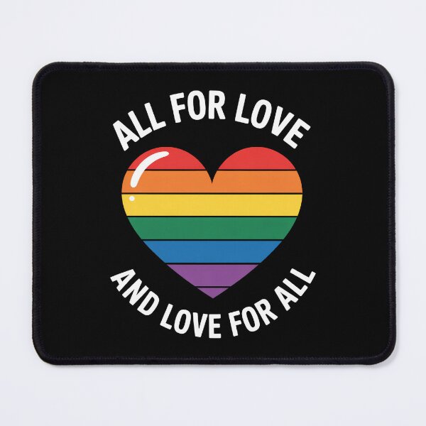 Item preview, All For Love And Love For All LGBTQ+ Pride Rainbow Heart designed and sold by Say It With Ink.