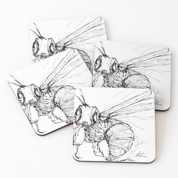 Item preview, Detailed Bee Line Art – Nature Illustration designed and sold by ArtwithKellie.