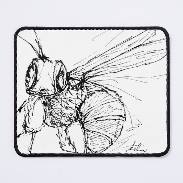 Item preview, Detailed Bee Line Art – Nature Illustration designed and sold by ArtwithKellie.