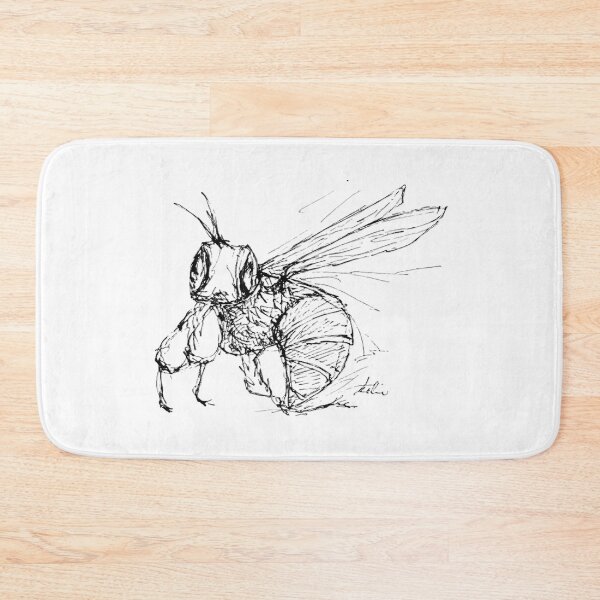 Item preview, Detailed Bee Line Art – Nature Illustration designed and sold by ArtwithKellie.