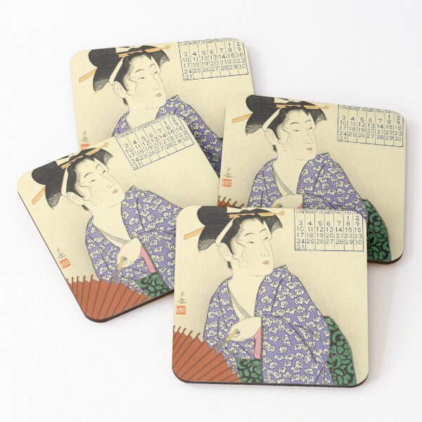 Item preview, 1910 Vintage Japanese Poster with a Kimono Woman – Ukiyo-e Art Print designed and sold by Ukiyoe Spirit.