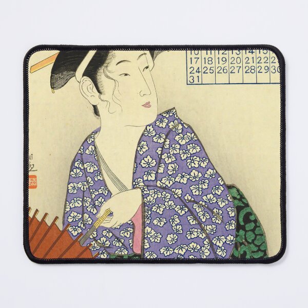 Item preview, 1910 Vintage Japanese Poster with a Kimono Woman – Ukiyo-e Art Print designed and sold by Ukiyoe Spirit.