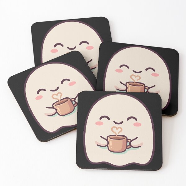 Item preview, Minimal Kawaii Ghost Coffee Cute Aesthetic designed and sold by Hauntingly Cute.