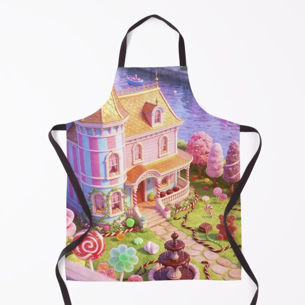 Item preview, Whimsical Candy Flower Village, Cute Pastel Sweets Landscape Artwork designed and sold by BlareBlare.
