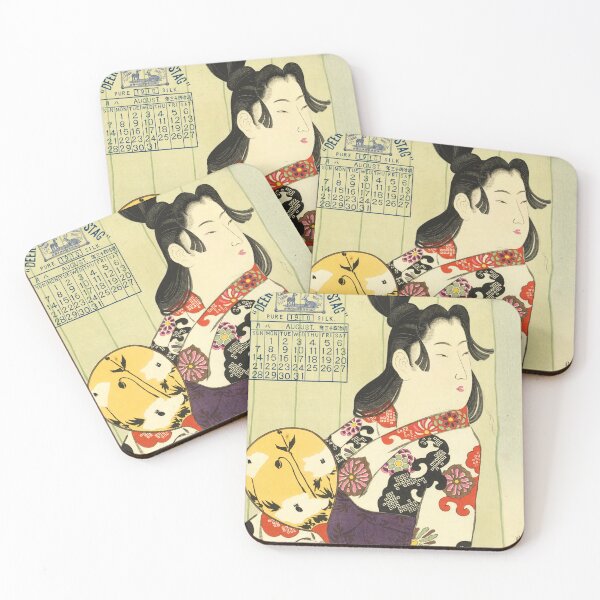 Item preview, 1910 Vintage Japanese Poster with a Kimono Woman – Ukiyo-e Art Print designed and sold by Ukiyoe Spirit.