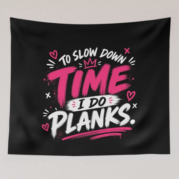 Item preview, To Slow Down Time I Do Planks Funny Gym Shirt designed and sold by StoryInCode.