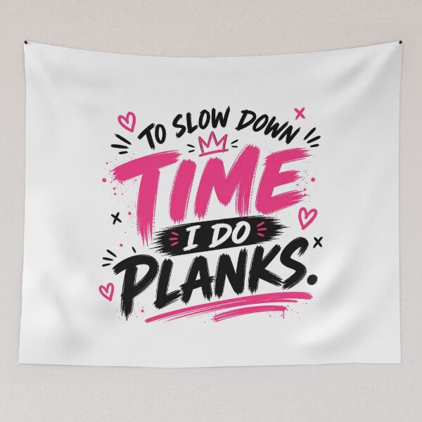 Item preview, To Slow Down Time I Do Planks Funny Gym Shirt designed and sold by StoryInCode.
