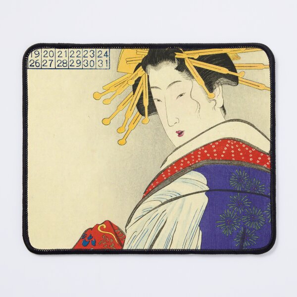Item preview, 1910 Vintage Japanese Poster with a Geisha – Ukiyo-e Art Print designed and sold by Ukiyoe Spirit.