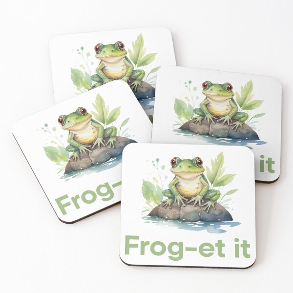 Item preview, Frog-et It Funny Frog Pun Design designed and sold by ArtfulVibesStudio.