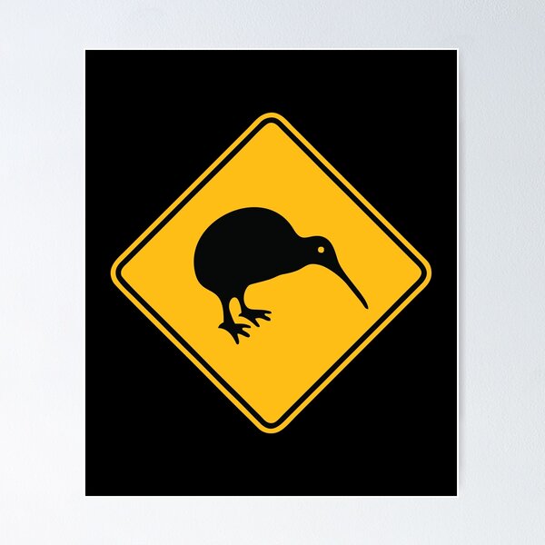 Item preview, Kiwi Warning Sign designed and sold by riczyeleanor.