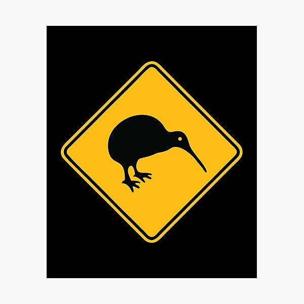 Item preview, Kiwi Warning Sign designed and sold by riczyeleanor.