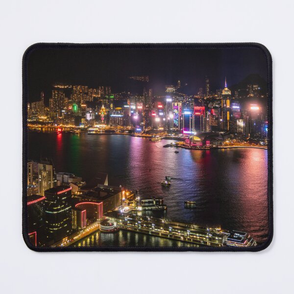 Item preview, Hong Kong Night Skyline from ICC – Aerial Victoria Harbour – Skyscraper Lights designed and sold by Ross.A.Campbell.