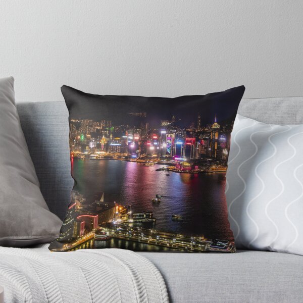 Item preview, Hong Kong Night Skyline from ICC – Aerial Victoria Harbour – Skyscraper Lights designed and sold by Ross.A.Campbell.
