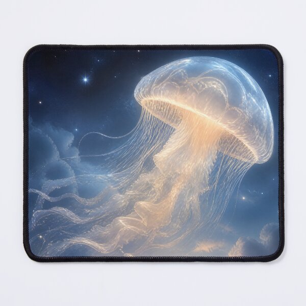 Item preview, Ethereal Core Celestial Jellyfish in Icy Blue Pastel designed and sold by Glitchart66.