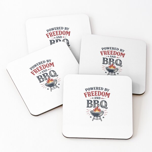 Item preview, Powered by Freedom and BBQ Patriotic Grill Master designed and sold by VibeCheck-S.