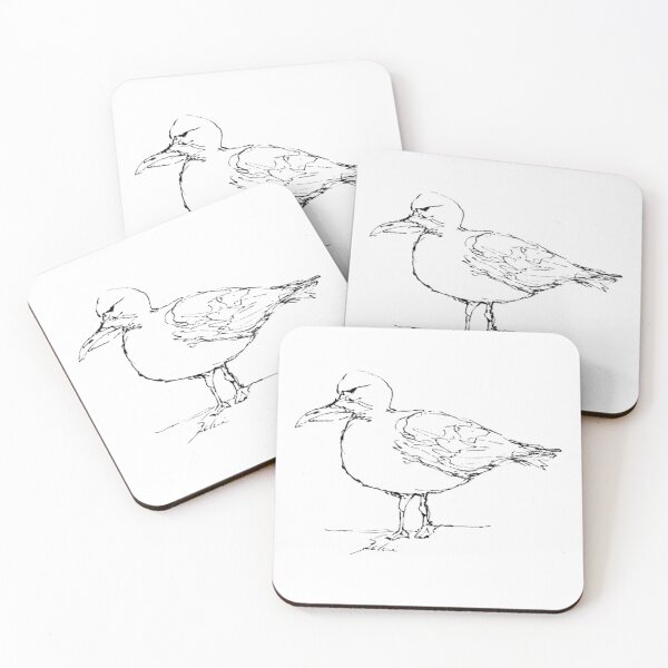 Item preview, Seagull Line Art – Coastal Bird Illustration designed and sold by ArtwithKellie.