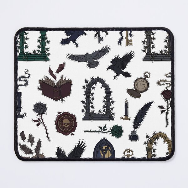 Item preview, Dark Academia Gothic Elements Vintage Witchy Aesthetic Raven, Keys, Books & Floral Illustration Set designed and sold by VineVibe16Studio.