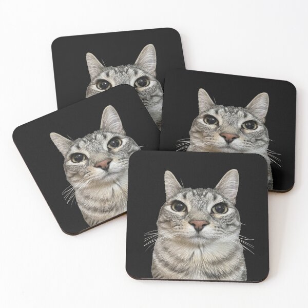Item preview, Thousand yard stare cat designed and sold by Chonk Borris.