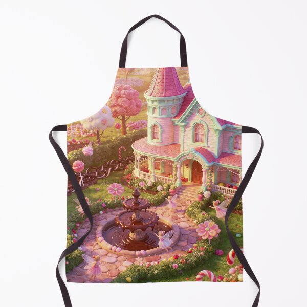 Item preview, Magical Dessert Town with Candy Blossoms, Soft Pastel Fantasy Art Print designed and sold by BlareBlare.