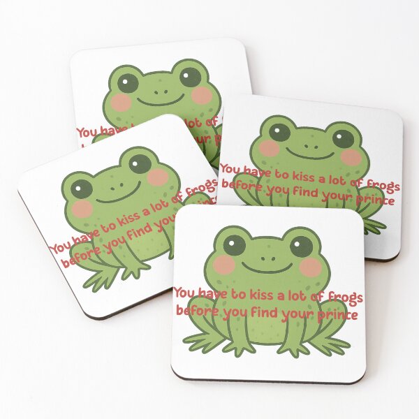 Item preview, Kiss a Lot of Frogs Funny Frog Prince Pun designed and sold by tineldesign.