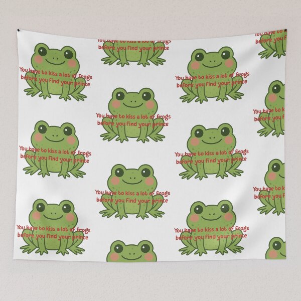 Item preview, Kiss a Lot of Frogs Funny Frog Prince Pun designed and sold by tineldesign.