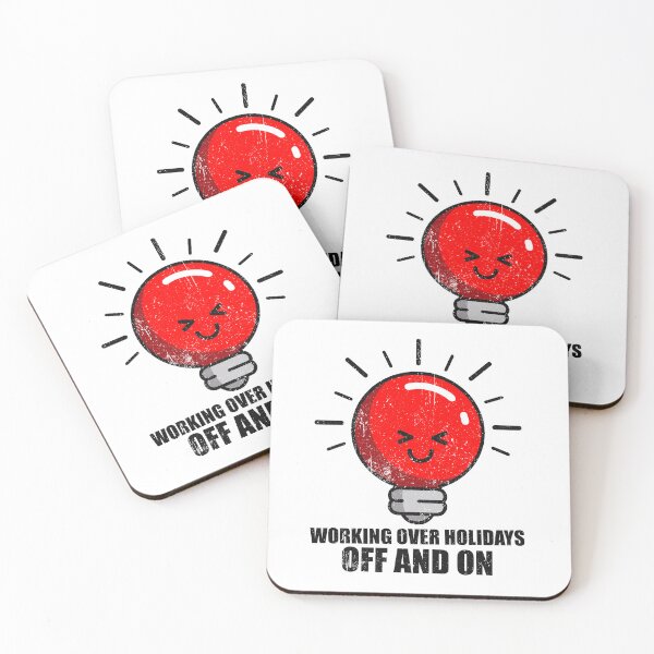 Item preview, Working Over Holidays, On and Off - Funny Light Pun Graphic designed and sold by riczyeleanor.