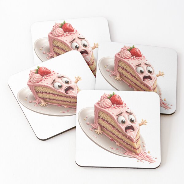 Item preview, Panicked Strawberry Cake Slice  designed and sold by jgvisualarts.