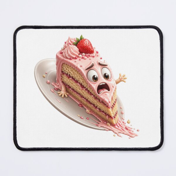Item preview, Panicked Strawberry Cake Slice designed and sold by jgvisualarts.