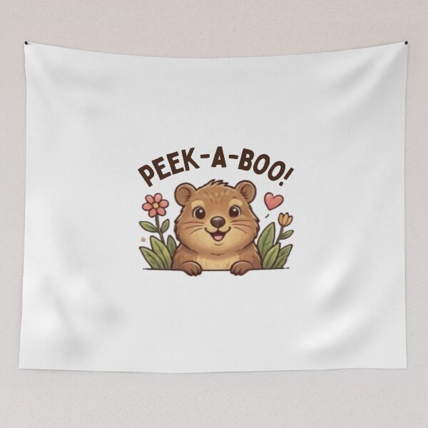 Item preview, peek a boo hyrax  designed and sold by cloudzer0000.