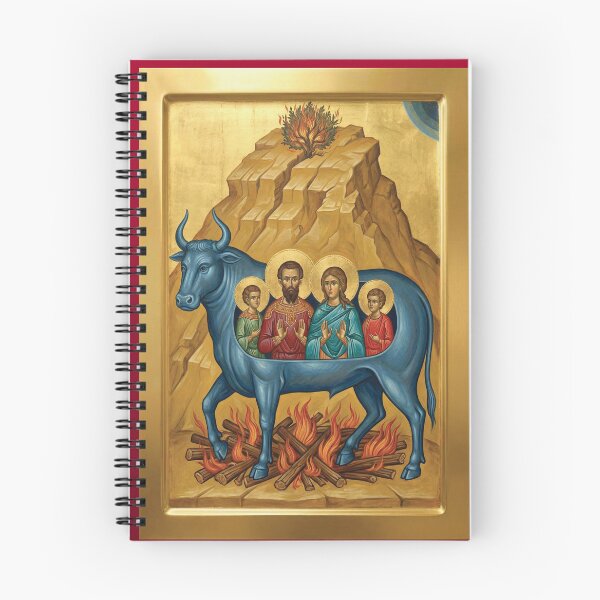 Item preview, Orthodox icon martyrdom of St. Eustathius of Placida with his family designed and sold by ikonesrb.